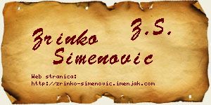 Zrinko Simenović vizit kartica